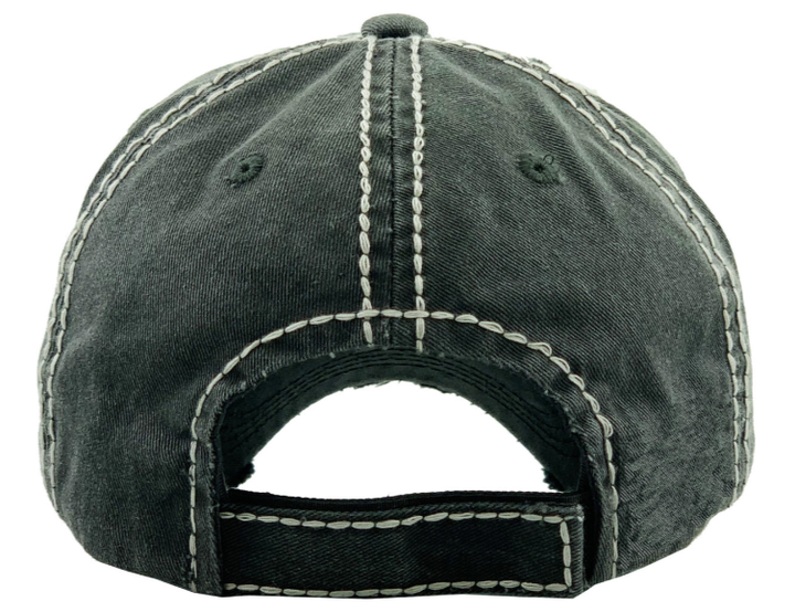 Nurse Hair Vintage Baseball Cap Hat - Black